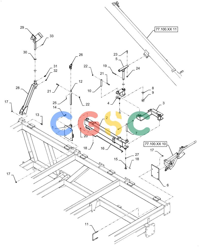 凯斯零件查询(4955) - PRECISION AIR CART (11/15-) (77.100.XX[09]) - MANUAL CONTROL AUGER MOUNTS 435/460 BUSHEL Case Agriculture