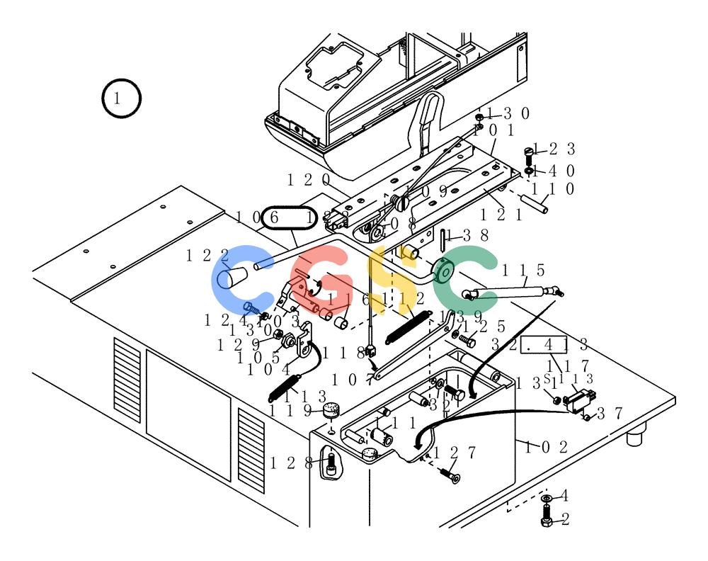 纽荷兰零件查询(EC215) - CRAWLER EXCAVATOR (11/99-) (34.101[001]) - PLATFORM PLATE MOUNTING PARTS BRACKET (S/N 721501-721689) New Holland Constructuion