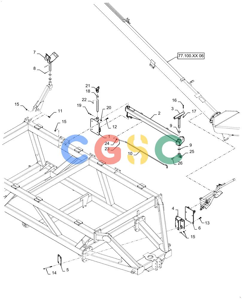 凯斯零件查询(4955) - PRECISION AIR CART (11/15-) (77.100.XX[05]) - MANUAL CONTROL AUGER MOUNTS 350 TOW BEHIND BUSHEL Case Agriculture