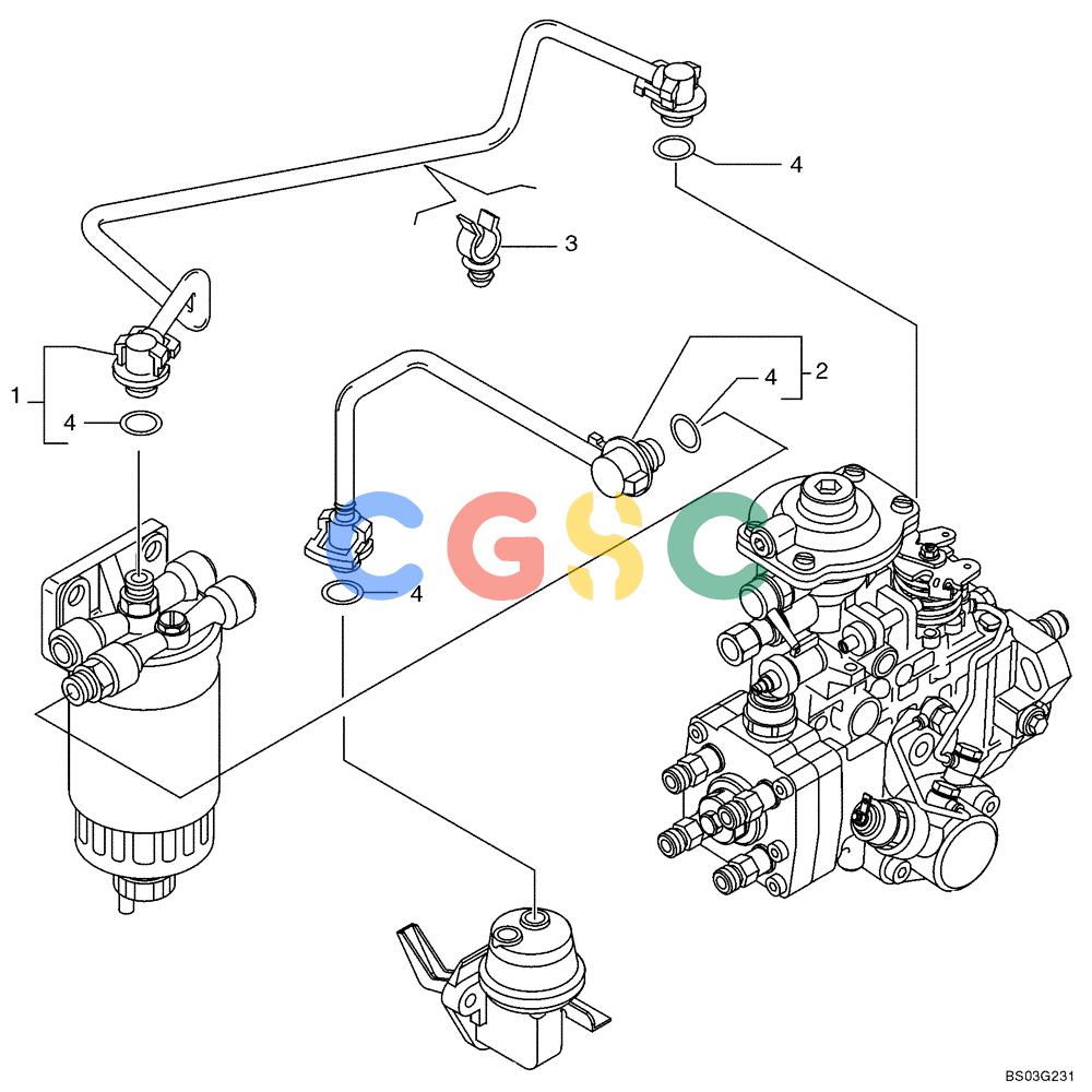神钢零件查询(SK170-8) - ACERA MARK III EXCAVATOR - TIER 3 (NA) ASN YM04-U1601 - (5/07-12/12) (09-42[00]) - FUEL INJECTION SYSTEM - FUEL SYSTEM (101580470104) Kobelco