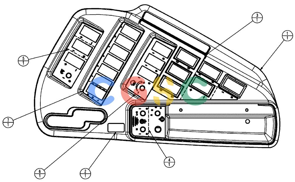 凯斯零件查询(FLX3510) - FLOATER (8/04-8/06) (01-052) - COVER ASSEMBLY, RH CONTROL, FLEX-AIR Case Agriculture