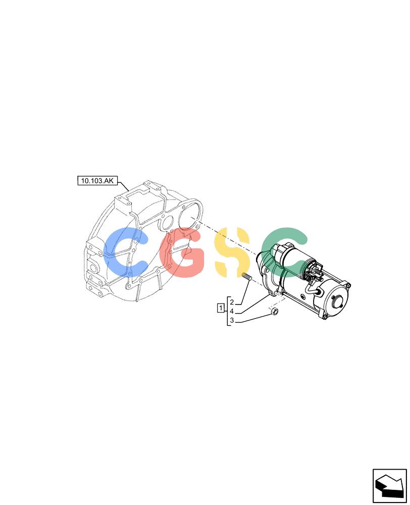 神钢零件查询(F4HFE613E B005) - ENGINE 5801925171 47748445 CX5090 S/L/H T4B (1/12-) (55.201.AE) - STARTER MOTOR Kobelco