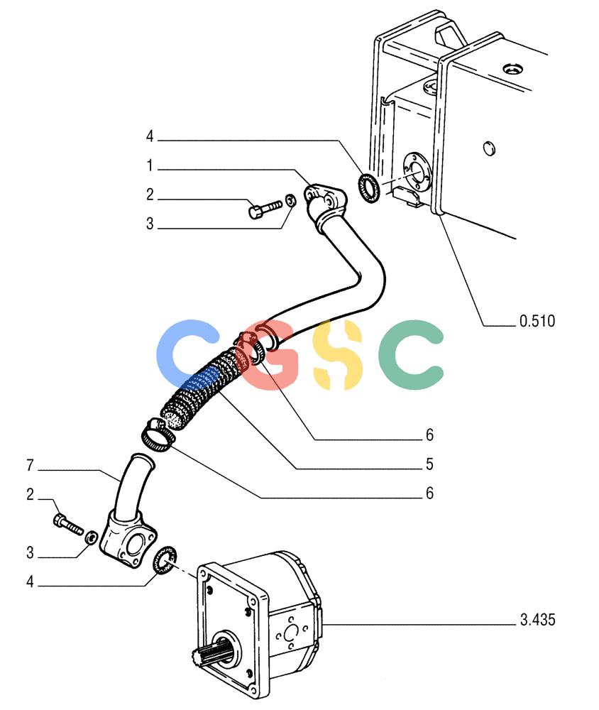纽荷兰零件查询(FD255) - CRAWLER DOZER (N.A. VERSION) (7/95-) (3.434[01]) - HYDRAULIC SYSTEM PIPING New Holland Constructuion