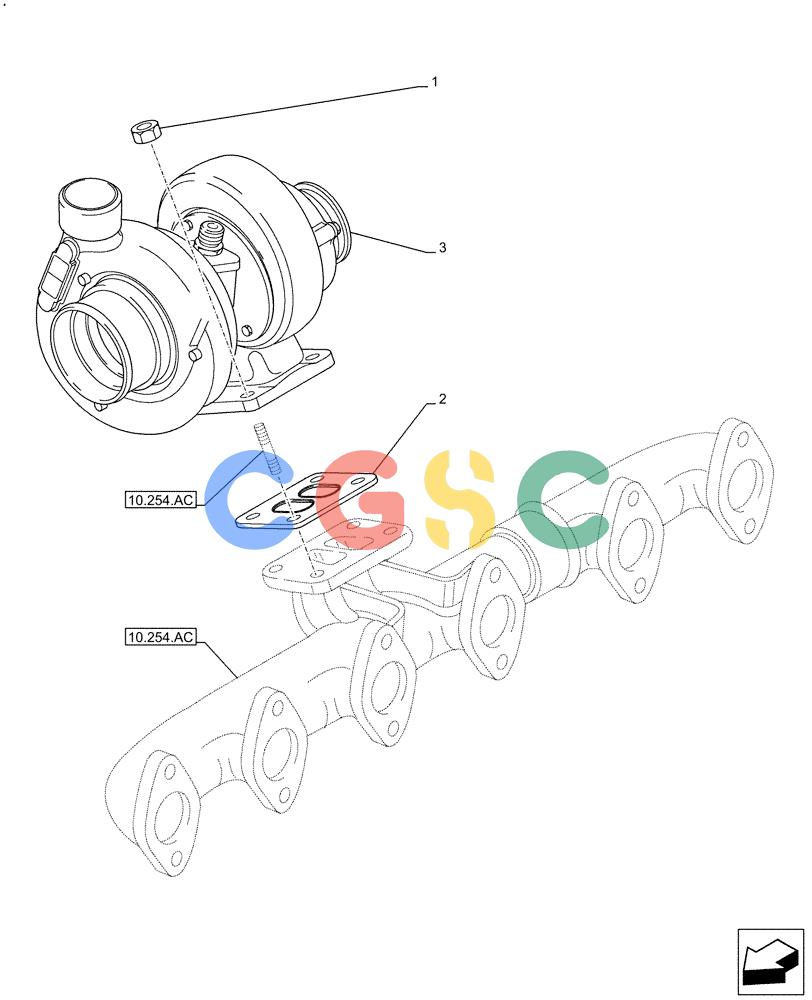 神钢零件查询(F4HFE613E B005) - ENGINE 5801925171 47748445 CX5090 S/L/H T4B (1/12-) (10.250.AC) - TURBOCHARGER Kobelco
