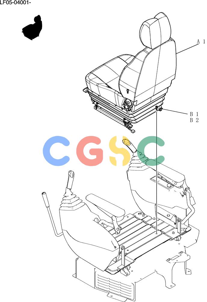 纽荷兰零件查询(E80BMSR) - CRAWLER EXCAVATOR ASN LF05-04001 - (N8TA18060) (220-27[1]) - SEAT INSTAL New Holland Constructuion