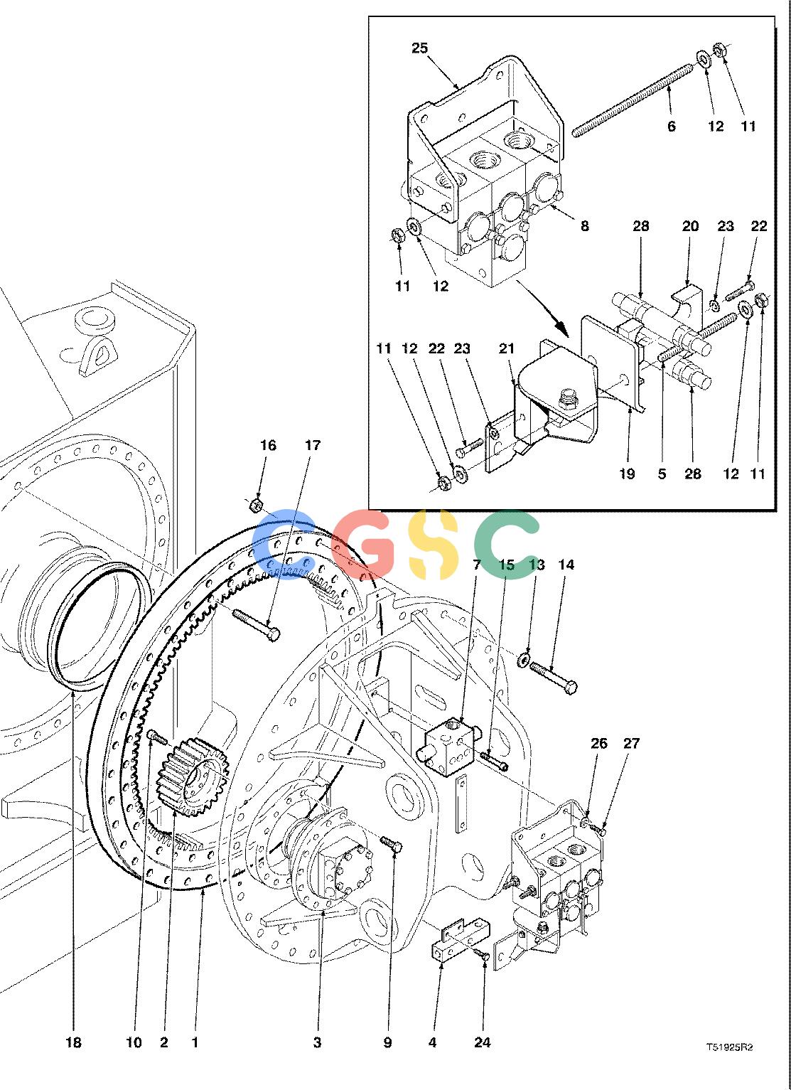约翰迪尔零件查询790 - ATTACHMENTS WRIST ( 10BD1000 - 10BD1007) 4542-093/10 [4542-093/10]EPC John Deere online