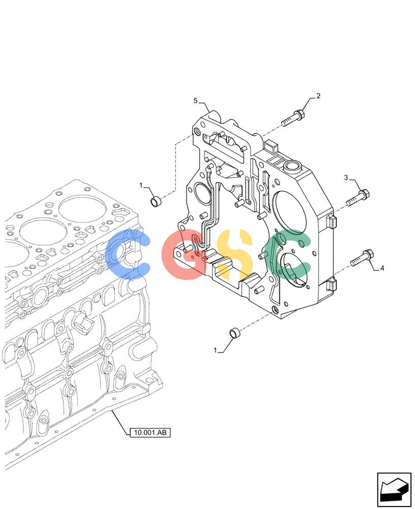 神钢零件查询(F4HFE6131 B003) - ENGINE 5801858658 IPU 280B TIER4 B (1/16-) (10.103.AK) - CRANKCASE COVERS, REAR GEAR, HOUSING Kobelco