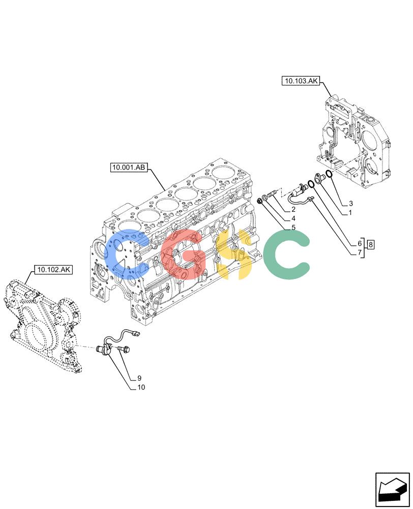 神钢零件查询(F4HFE6131 B003) - ENGINE 5801858658 IPU 280B TIER4 B (1/16-) (55.015.AC) - ENGINE SPEED / RPM SENSOR Kobelco