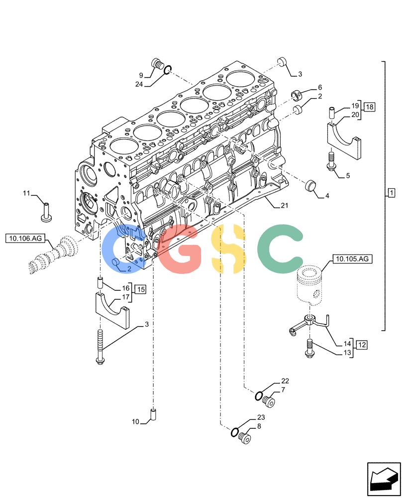 神钢零件查询(F4HFE6131 B003) - ENGINE 5801858658 IPU 280B TIER4 B (1/16-) (10.001.AB[01]) - CYLINDER BLOCK & RELATED PARTS Kobelco