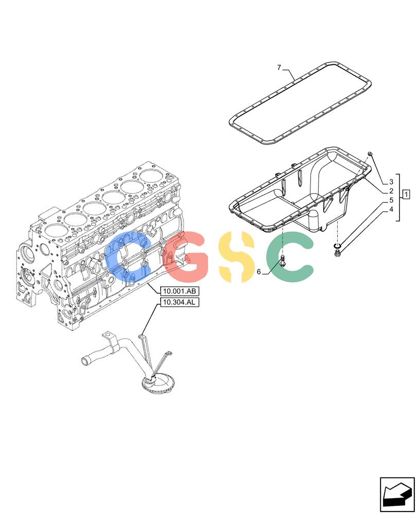 神钢零件查询(F4HFE6131 B003) - ENGINE 5801858658 IPU 280B TIER4 B (1/16-) (10.102.AP) - ENGINE OIL PAN Kobelco