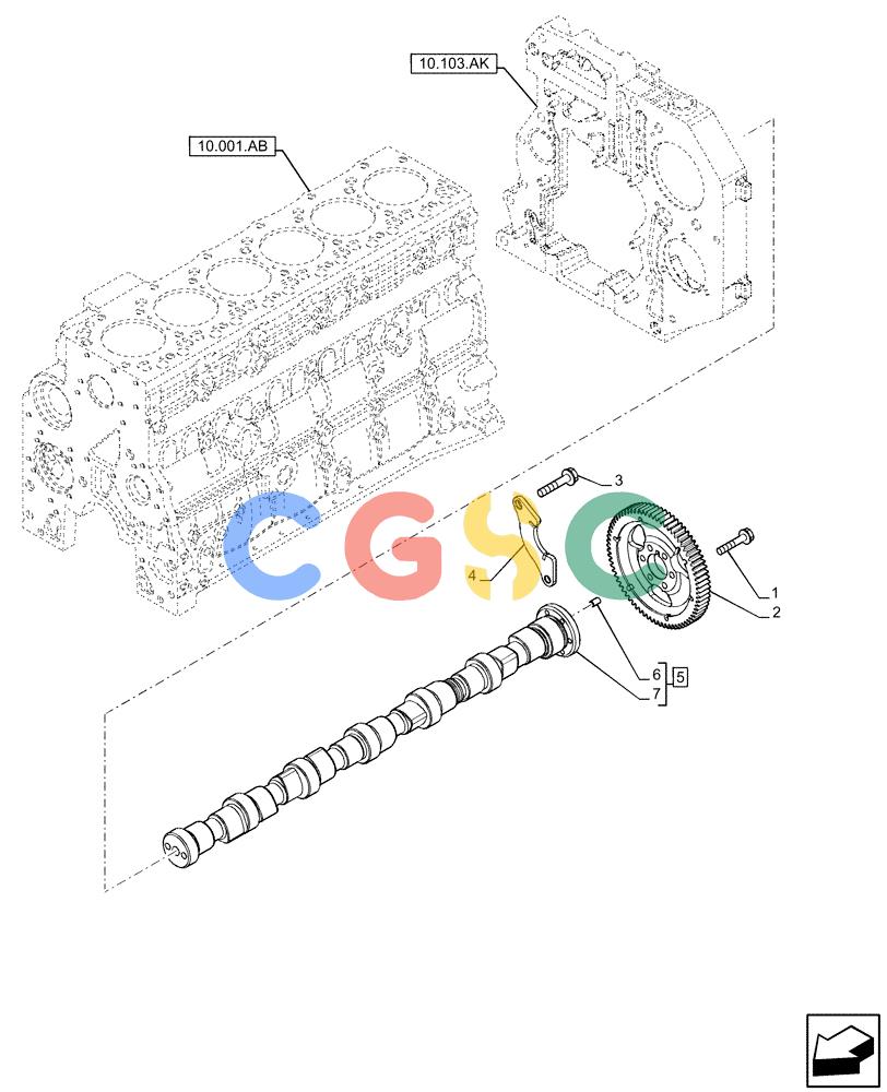 神钢零件查询(F4HFE6131 B003) - ENGINE 5801858658 IPU 280B TIER4 B (1/16-) (10.106.AG) - CAMSHAFT Kobelco