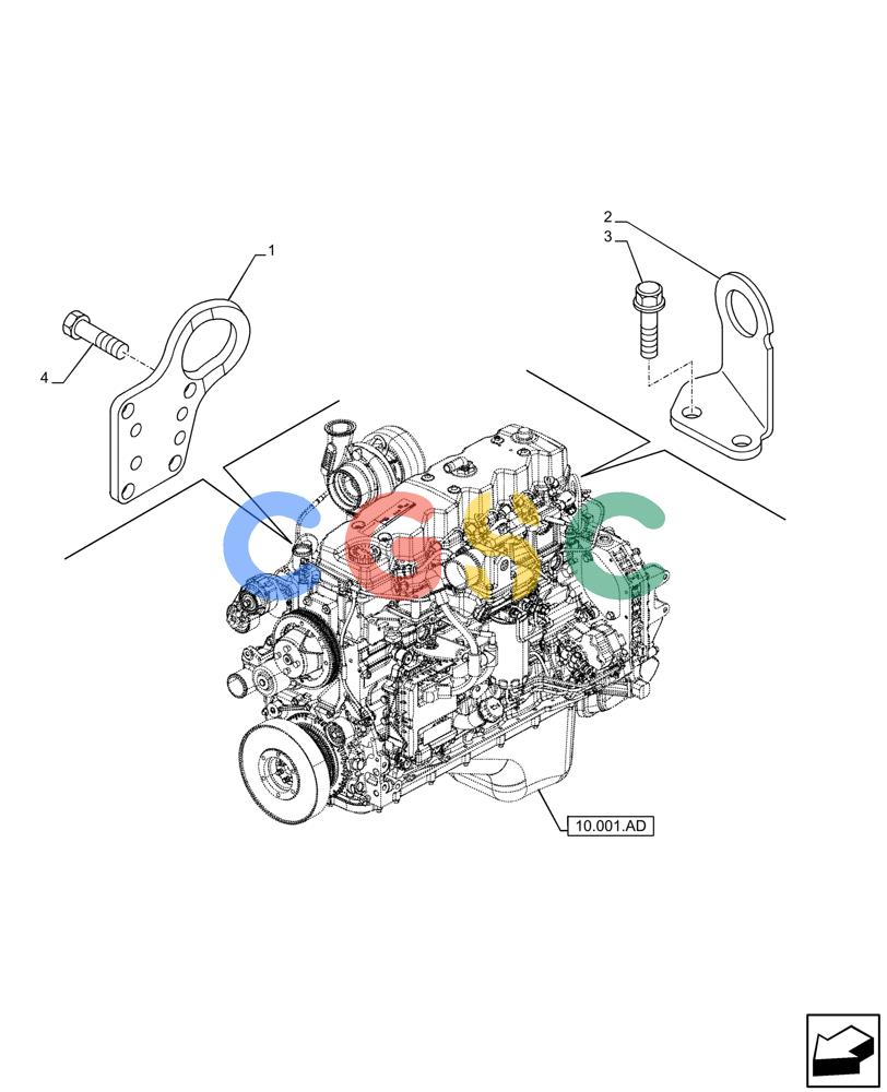 神钢零件查询(F4HFE6131 B003) - ENGINE 5801858658 IPU 280B TIER4 B (1/16-) (10.001.AK) - HOOKS - ENGINE Kobelco