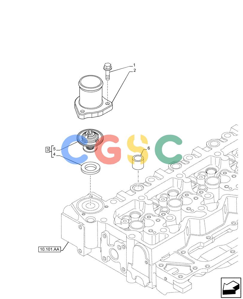 神钢零件查询(F4HFE6131 B003) - ENGINE 5801858658 IPU 280B TIER4 B (1/16-) (10.400.BC) - THERMOSTAT - ENGINE COOLING SYSTEM Kobelco