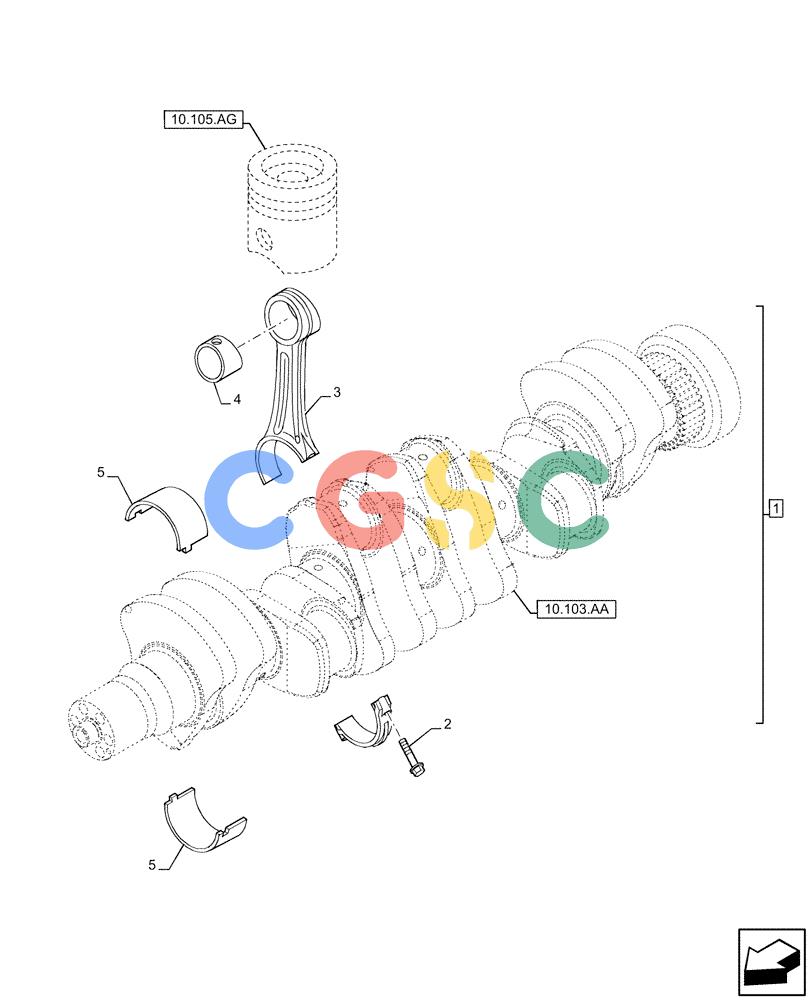 神钢零件查询(F4HFE6131 B003) - ENGINE 5801858658 IPU 280B TIER4 B (1/16-) (10.105.AB) - CONNECTING ROD Kobelco