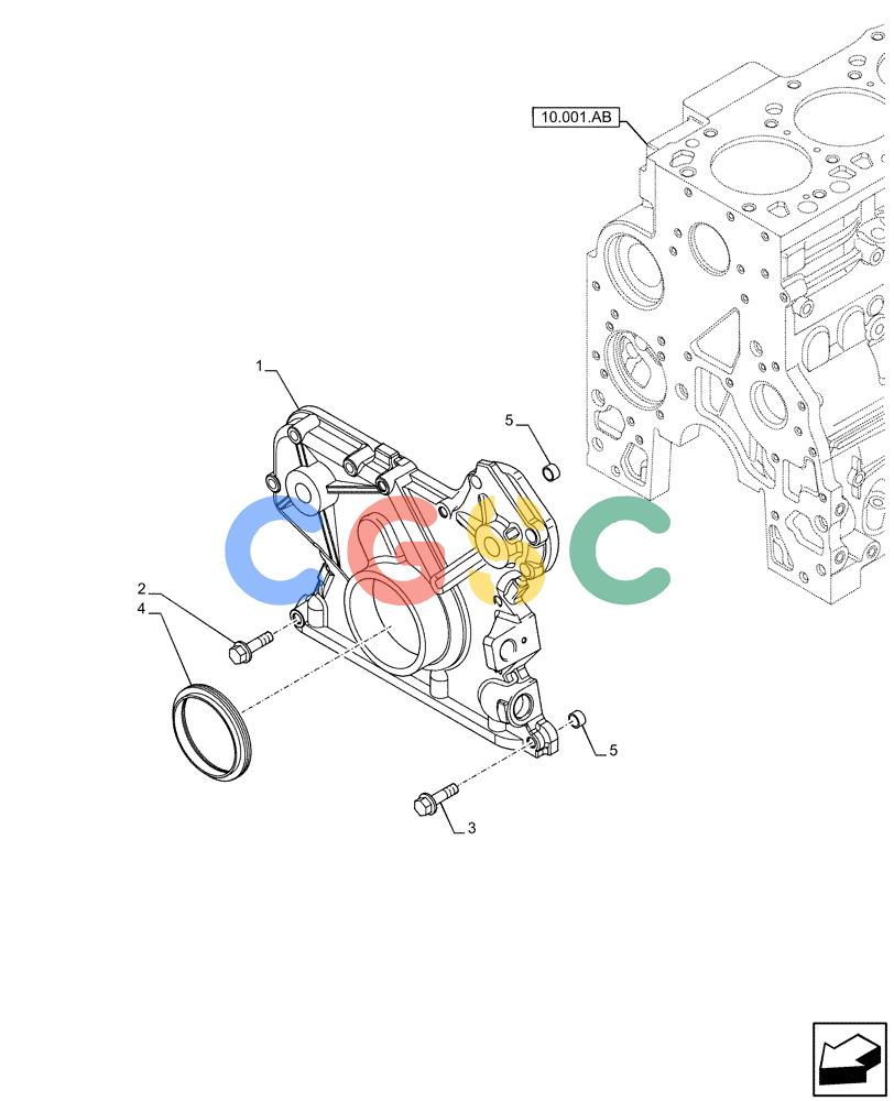 神钢零件查询(F4HFE6131 B003) - ENGINE 5801858658 IPU 280B TIER4 B (1/16-) (10.102.AK) - CRANKCASE COVERS, FRONT GEAR COVER Kobelco