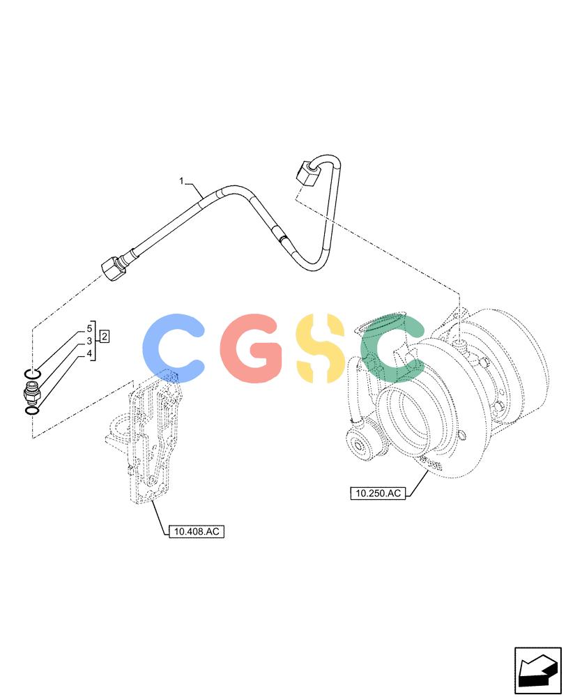 神钢零件查询(F4HFE6131 B003) - ENGINE 5801858658 IPU 280B TIER4 B (1/16-) (10.250.AD) - TURBOCHARGER OIL SUPPLY LINE Kobelco