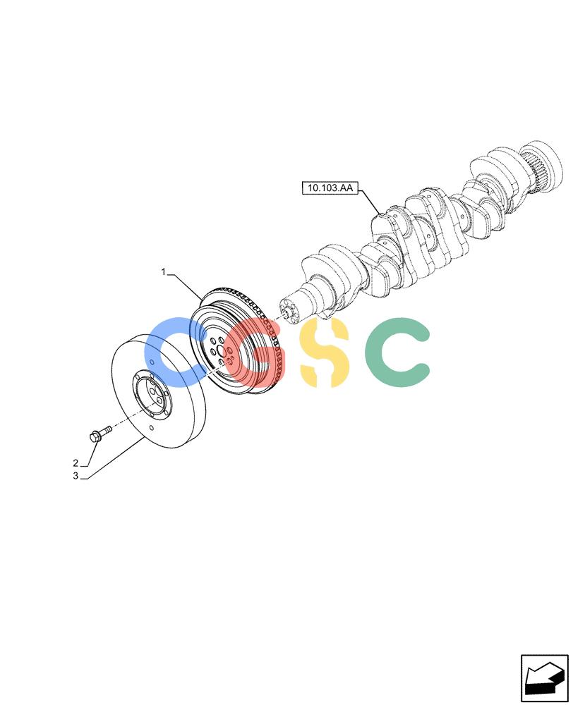 神钢零件查询(F4HFE6131 B003) - ENGINE 5801858658 IPU 280B TIER4 B (1/16-) (10.110.AD) - PULLEY, CRANKSHAFT Kobelco