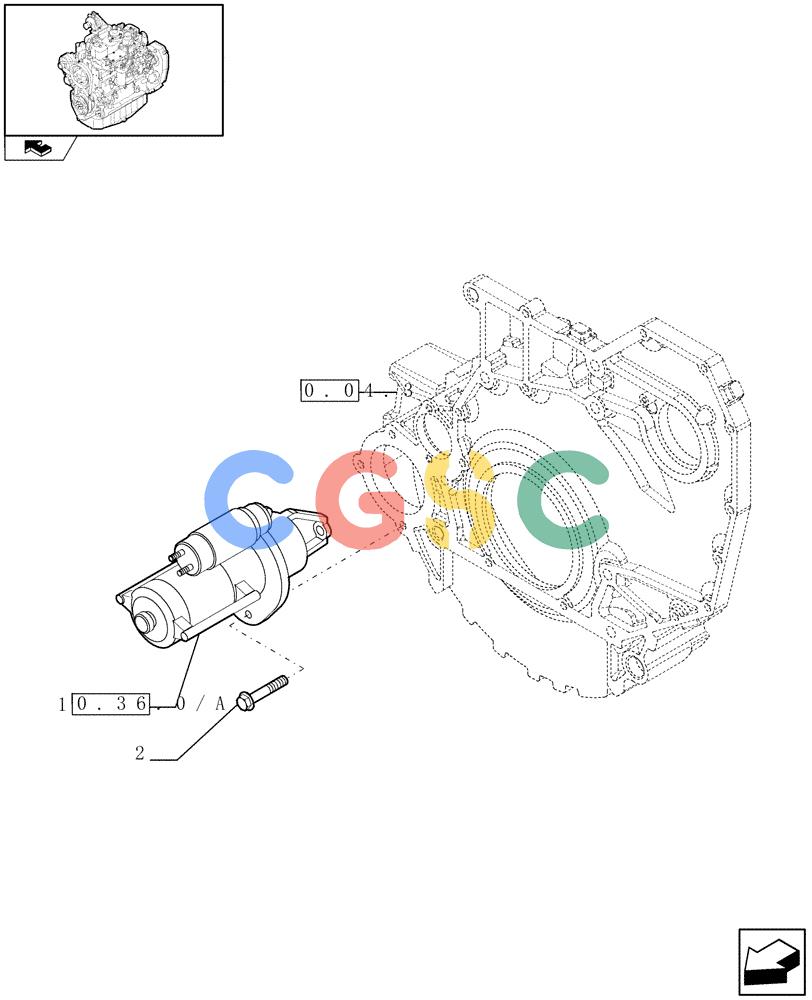 神钢零件查询(F4GE9484K J601) - ENGINE - 504103830-920019897 (1/13-) (0.36.0) - STARTER MOTOR (504028114-504036933) Kobelco