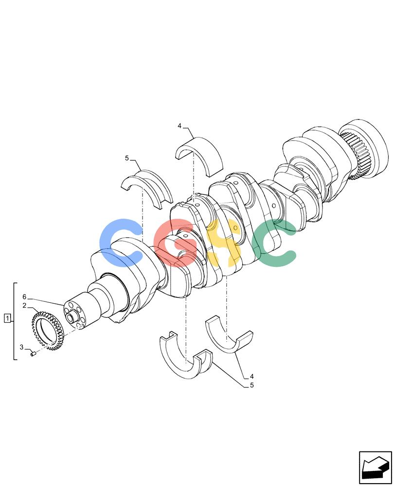 神钢零件查询(F4HFE6131 B003) - ENGINE 5801858658 IPU 280B TIER4 B (1/16-) (10.103.AA) - CRANKSHAFT & RELATED PARTS Kobelco