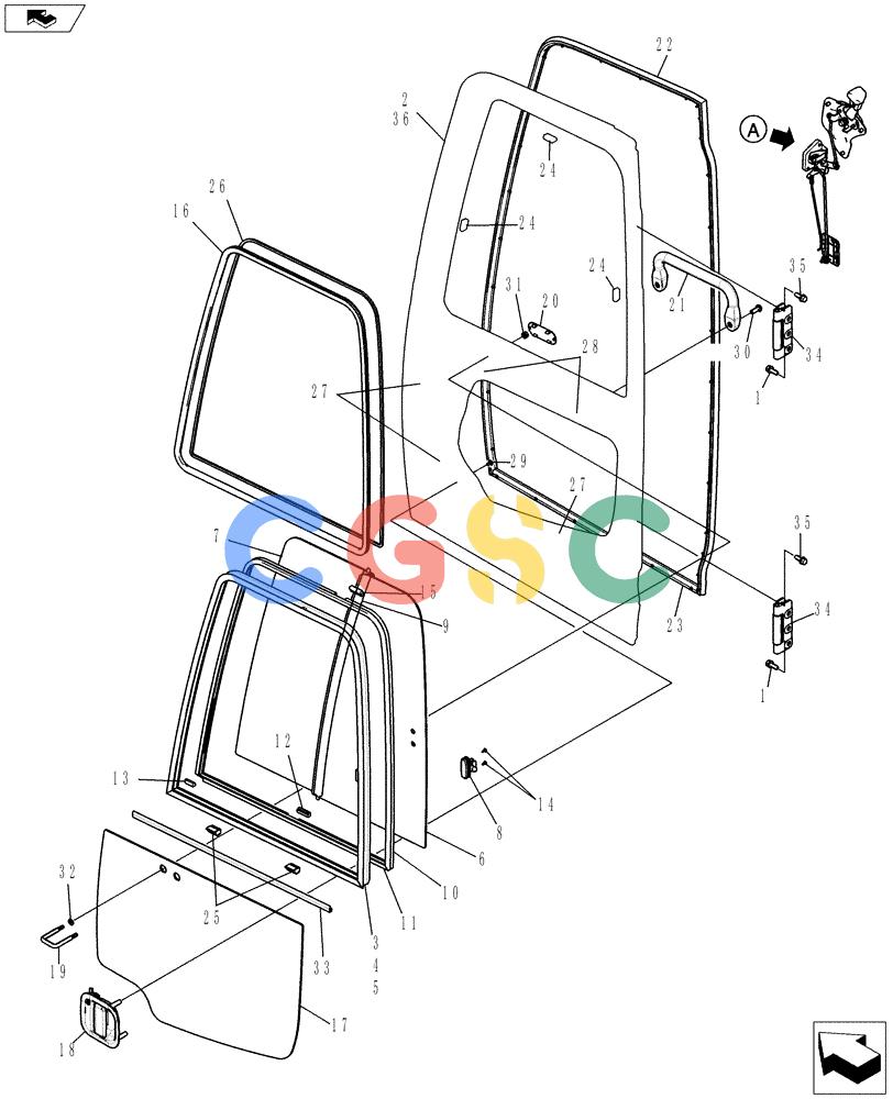 纽荷兰零件查询(E80BMSR) - COMPACT CRAWLER EXCAVATOR ASN LF06-04501 (NBTA18037) (01-062[11]) - CAB INSTALLATION New Holland Constructuion