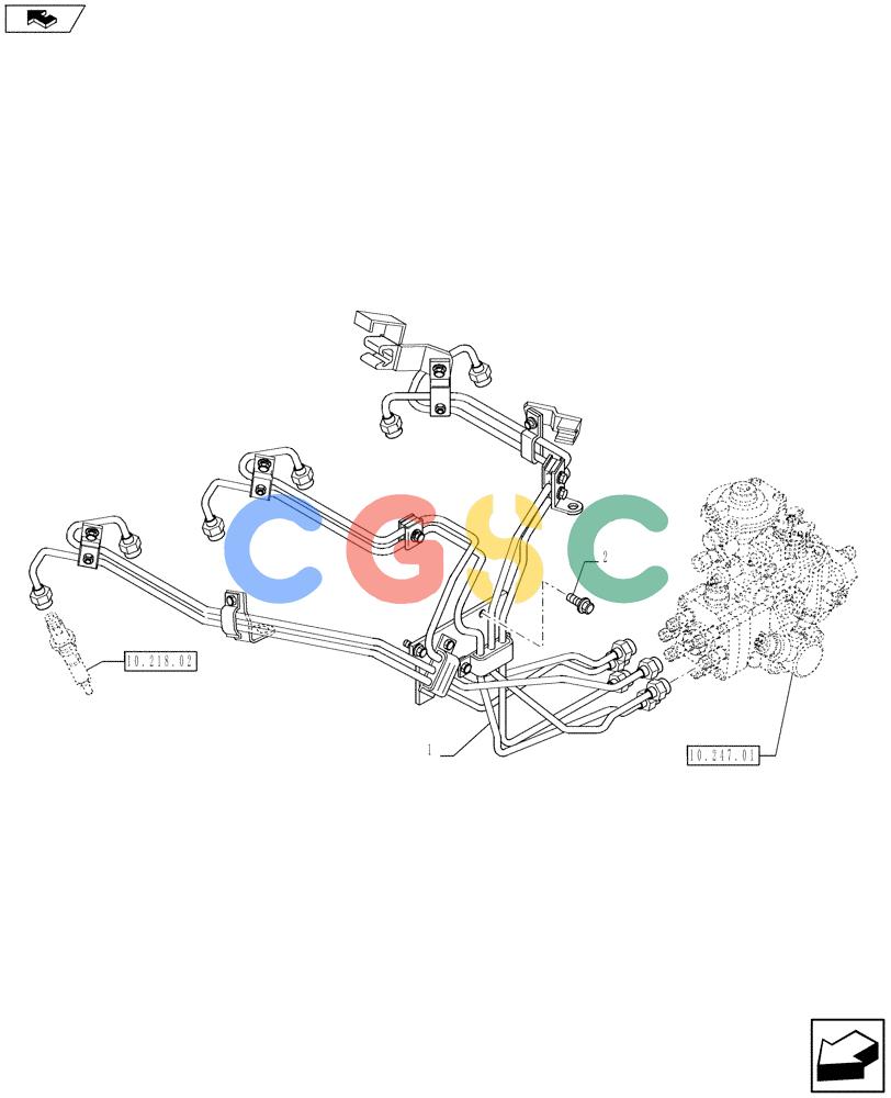 神钢零件查询(F4GE9684R J605) - ENGINE 5801404376 - 84370655 (11/13-) (10.218.03) - INJECTION EQUIPMENT - PIPING (2852688) Kobelco