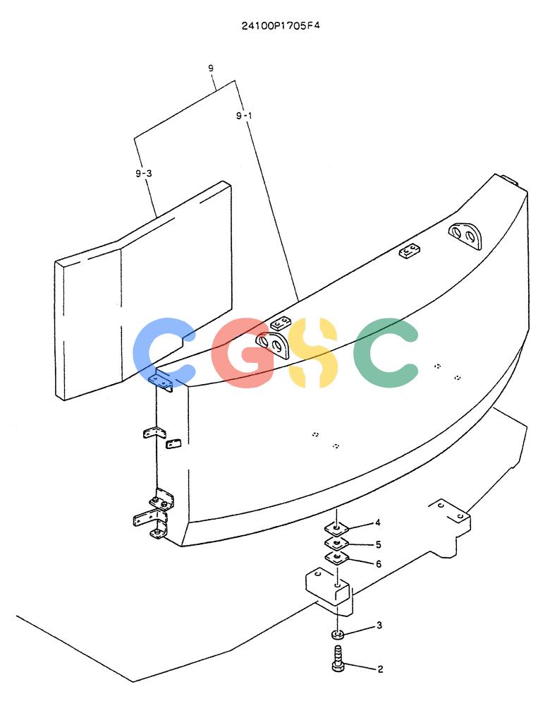 神钢零件查询(K905LC) - MARK II EXCAVATOR BTW YP1001 - YP1281. (4/89-12/03) (01-002) - COUNTER-WEIGHT ASSY Kobelco