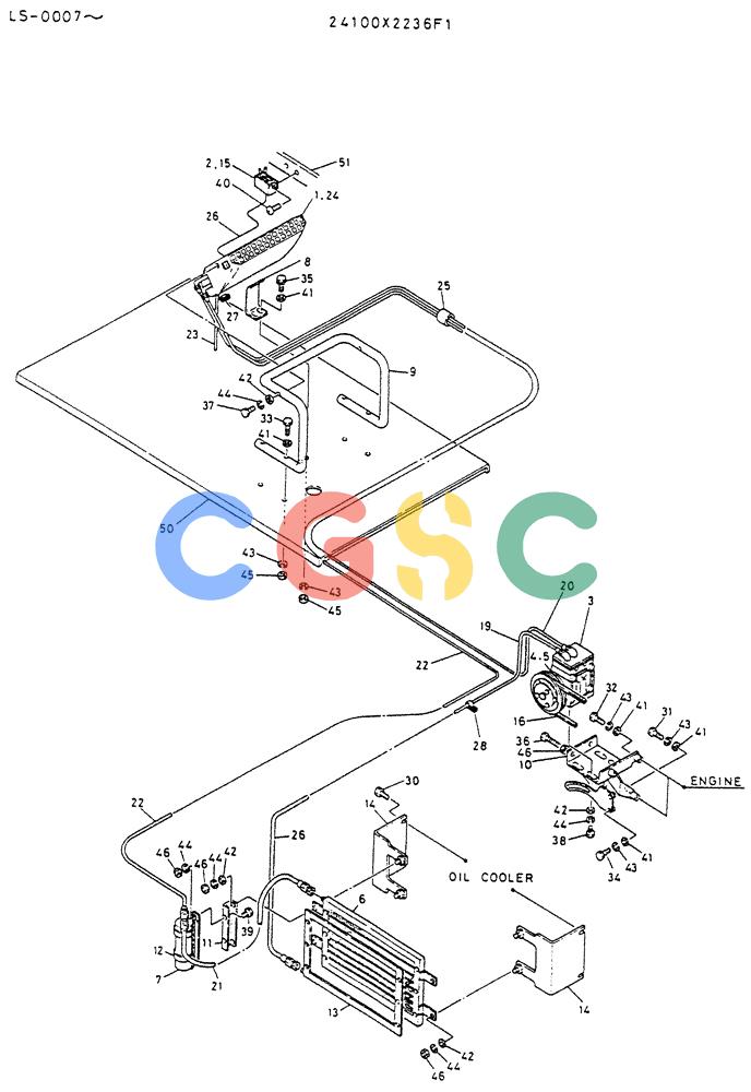 神钢零件查询(K916LC) - EXCAVATOR ASN YS0119 (1/87-12/03) (08-019) - COOLER ASSY, CAR Kobelco