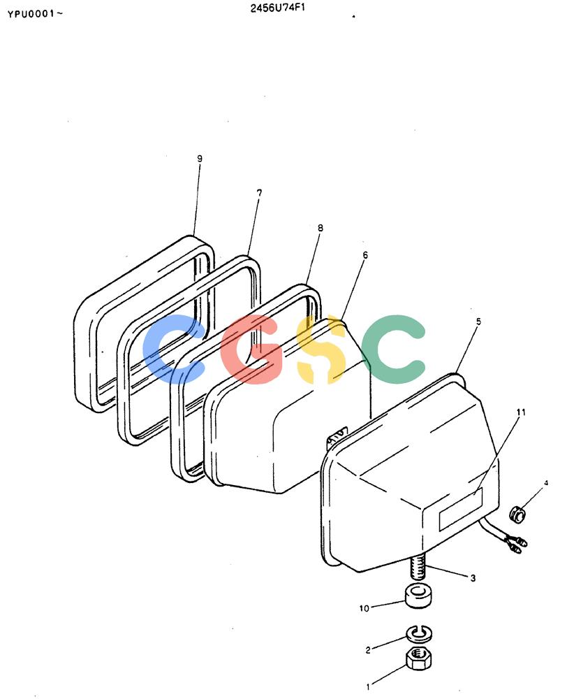 神钢零件查询(MD140BLC) - EXCAVATOR BTW YPU0001 - YPU0300 (1/80-12/06) (05-014) - LIGHT ASSY, HEAD Kobelco