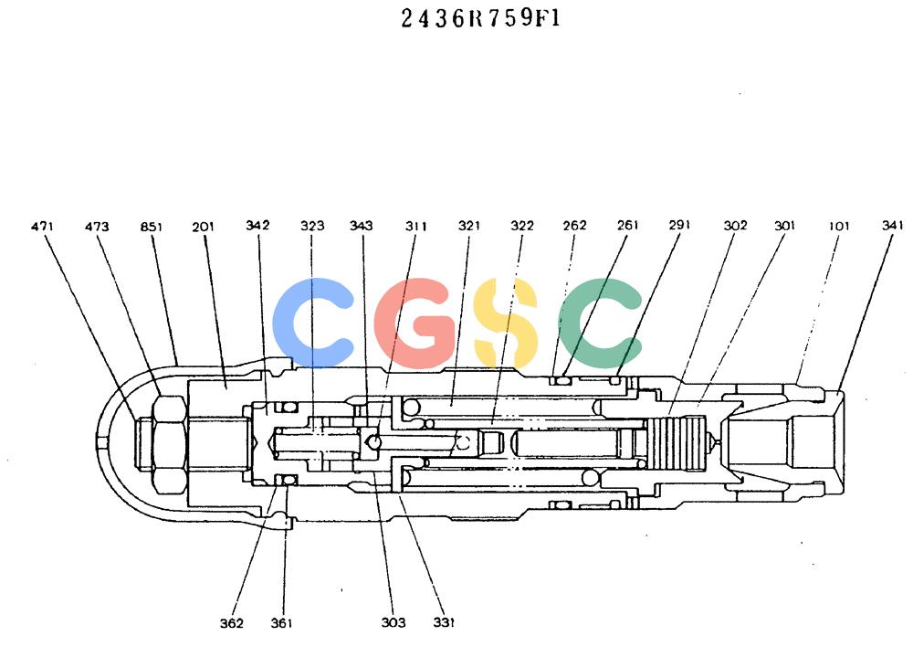 神钢零件查询(MD240BLC) - EXCAVATOR ASN LL1488 (1/80-12/06) (11-006) - VALVE ASSY, RELIEF Kobelco