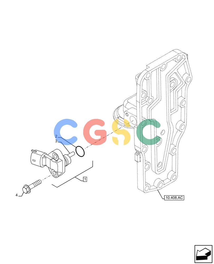 神钢零件查询(F4HFE613K B002) - ENGINE 5801731932 - 47519634 (2/14-) (55.013.AD) - ENGINE OIL PRESSURE AND TEMPERATURE SENSOR Kobelco