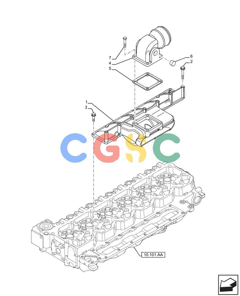 神钢零件查询(F4HFE613F B004) - ENGINE - 5801743984 - 47524029 (7/14-) (10.254.AM) - MANIFOLD, INTAKE Kobelco