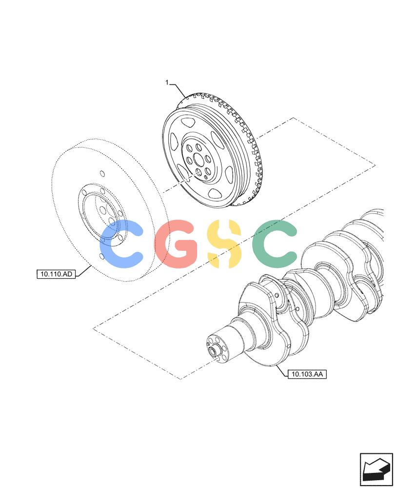 神钢零件查询(F4HFE613F B004) - ENGINE - 5801743984 - 47524029 (7/14-) (10.103.AG) - CRANKSHAFT & PULLEY Kobelco