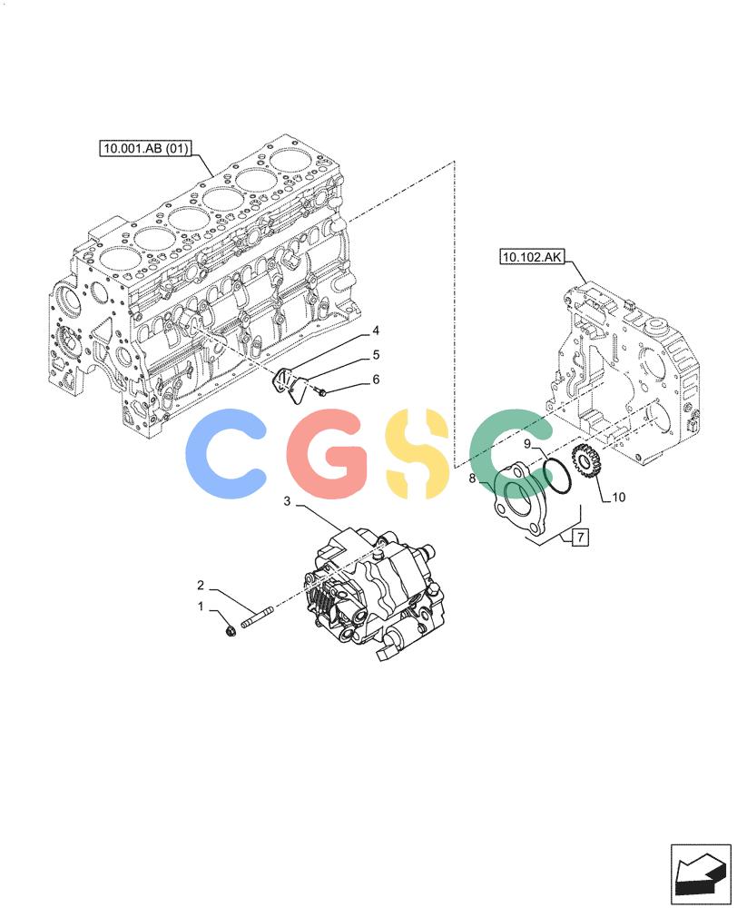 神钢零件查询(F4HFE613R B005) - ENGINE 5801751510 - 47538795 (8/13-) (10.218.AQ) - FUEL INJECTION PUMP Kobelco