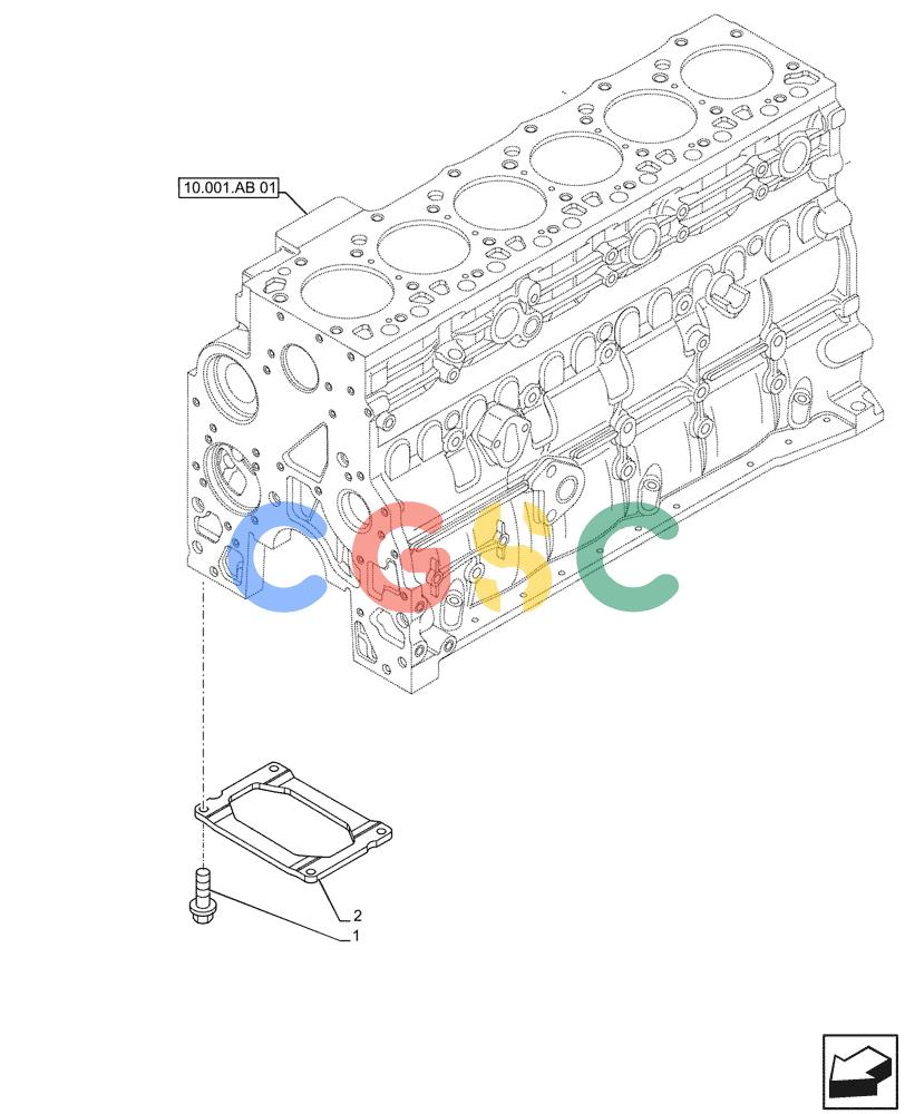 神钢零件查询(F4HFE613F B004) - ENGINE - 5801743984 - 47524029 (7/14-) (10.001.AB[02]) - CRANKCASE Kobelco