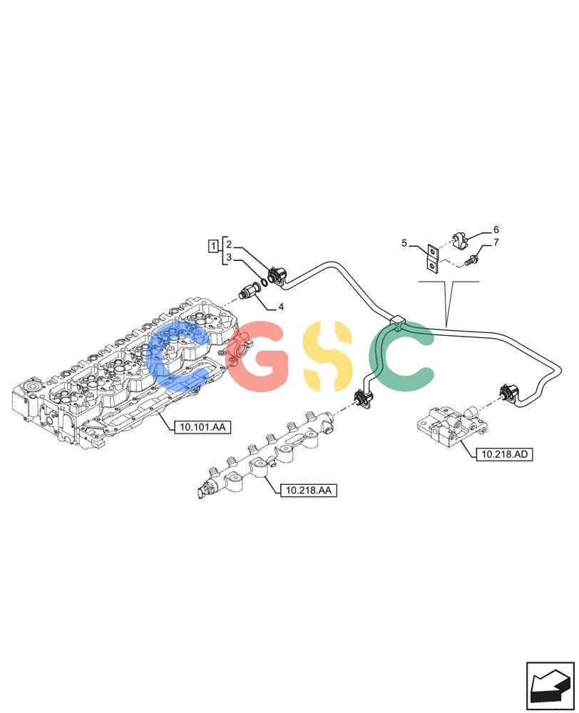 神钢零件查询(F4HFE613F B004) - ENGINE - 5801743984 - 47524029 (7/14-) (10.218.AI[02]) - FUEL LINE, PIPE Kobelco