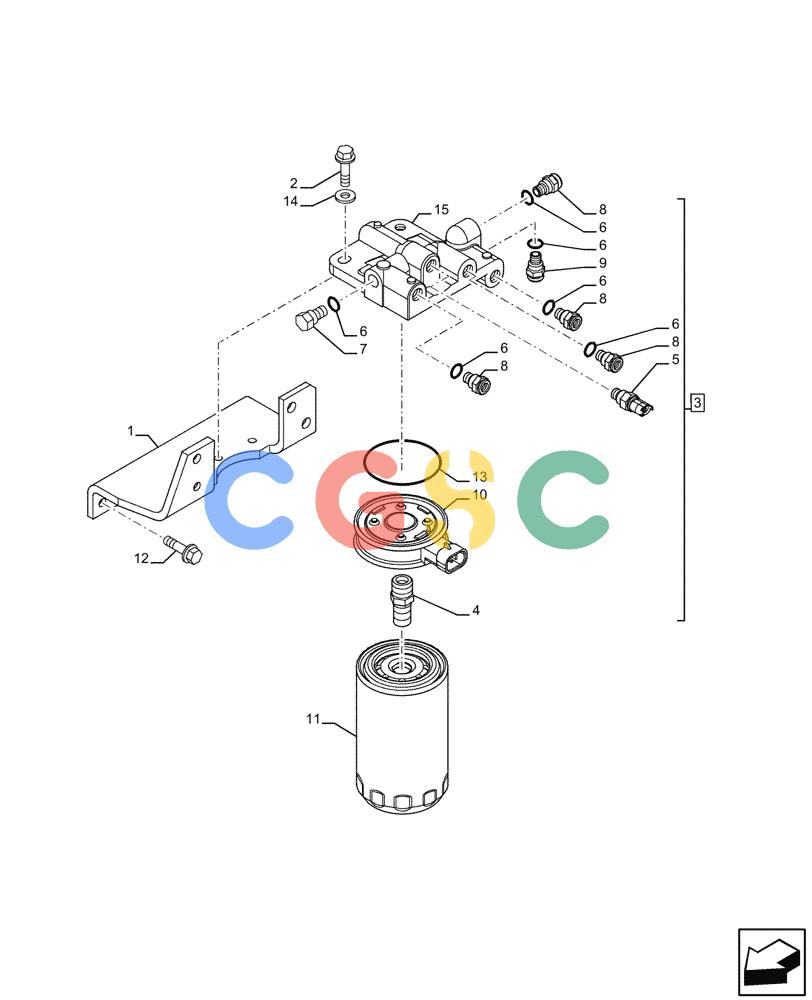 神钢零件查询(F4HFE613F B004) - ENGINE - 5801743984 - 47524029 (7/14-) (10.218.AD) - FUEL FILTER Kobelco