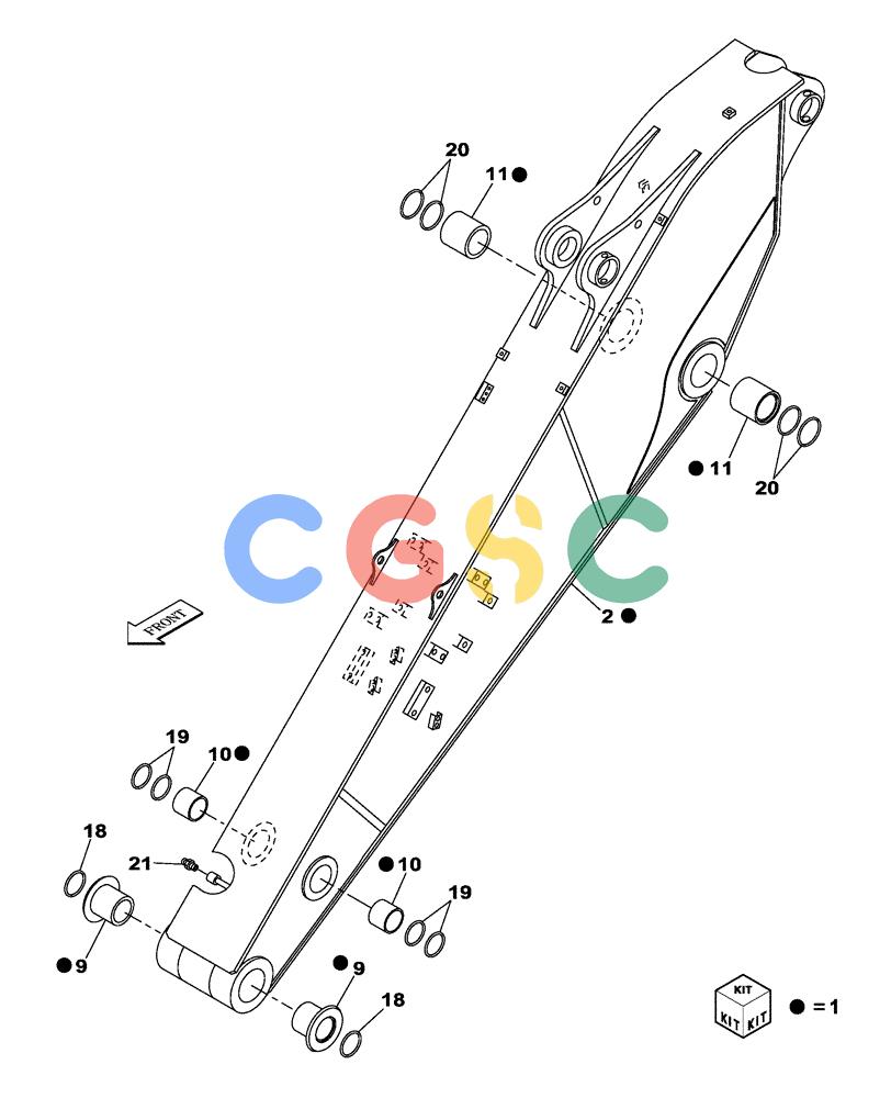 纽荷兰零件查询(E805) - CRAWLER EXCAVATOR TIER 3 (7/06-) (09-202-00[01]) - DIPPER (3.60 M) New Holland Constructuion