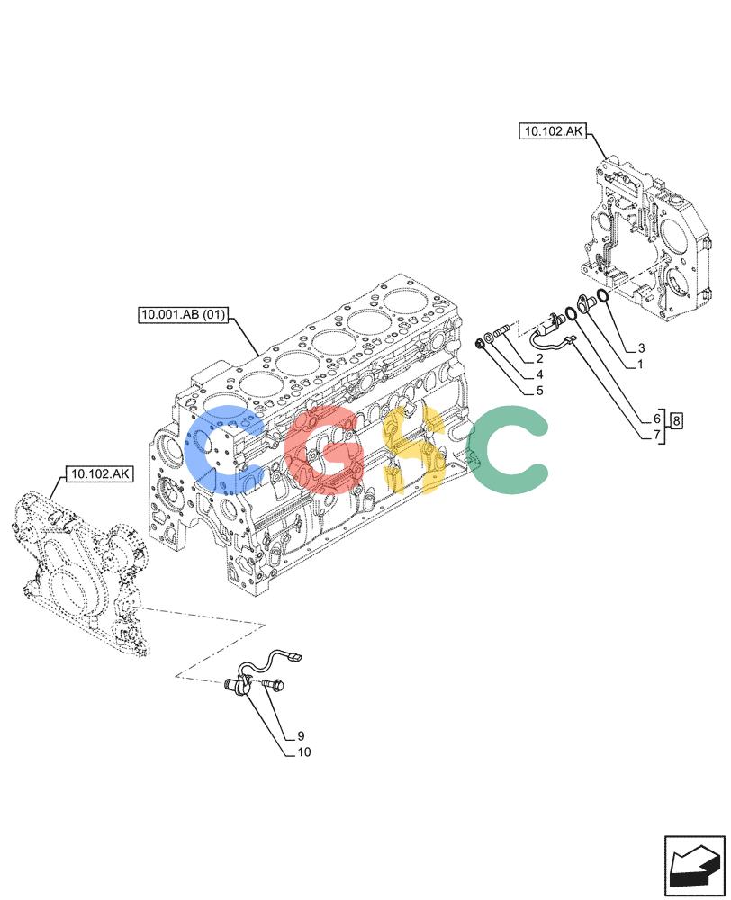 神钢零件查询(F4HFE613F B004) - ENGINE - 5801743984 - 47524029 (7/14-) (55.015.AC) - ENGINE, SENSOR Kobelco