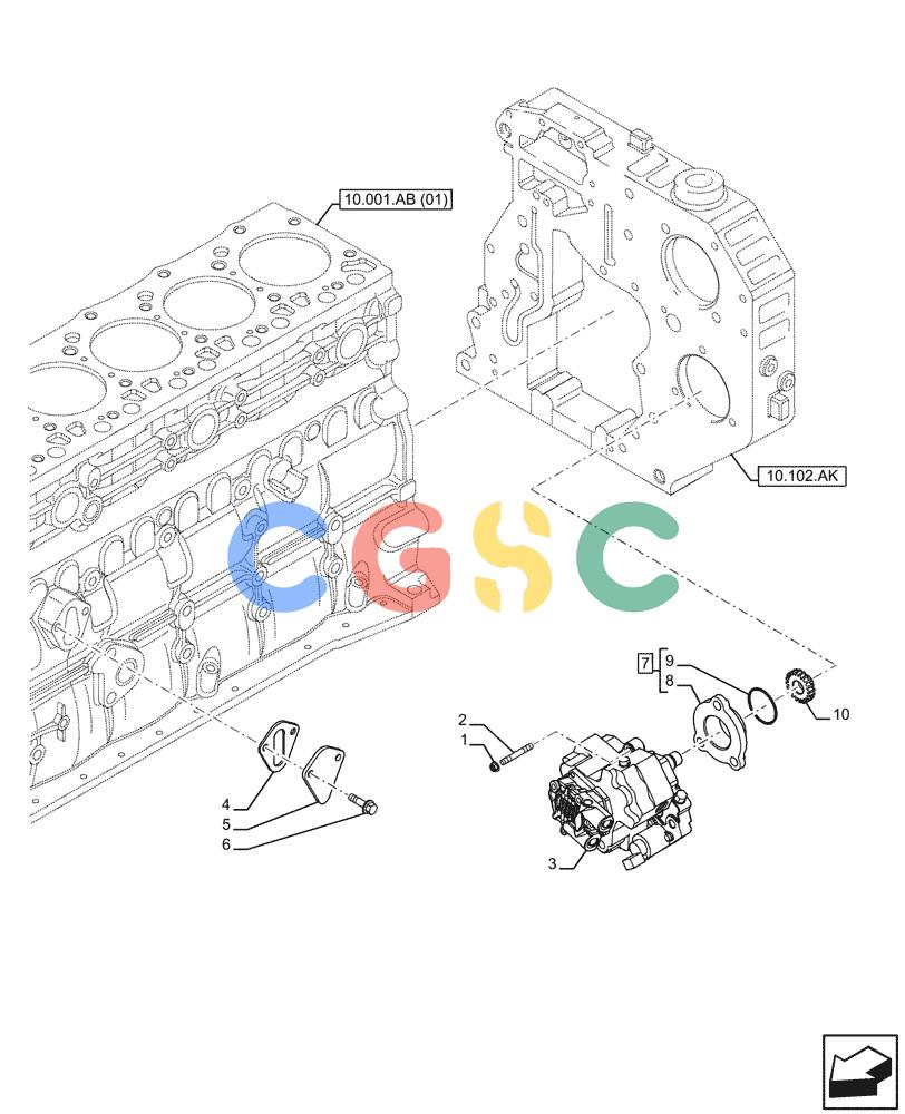 神钢零件查询(F4HFE613F B004) - ENGINE - 5801743984 - 47524029 (7/14-) (10.218.AQ) - FUEL INJECTION PUMP Kobelco