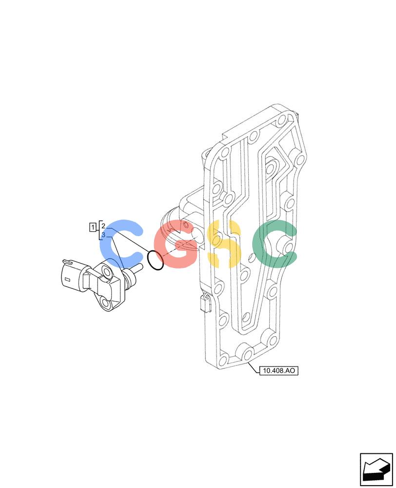 神钢零件查询(F4HFE613F B004) - ENGINE - 5801743984 - 47524029 (7/14-) (55.013.AD) - ENGINE OIL PRESSURE AND TEMPERATURE SENSOR Kobelco