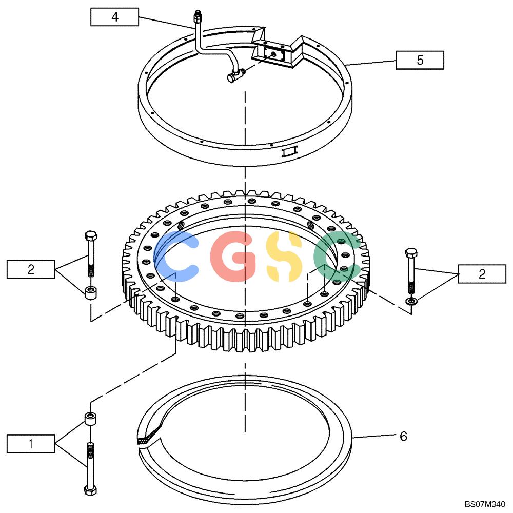 纽荷兰零件查询(EC130) - CRAWLER EXCAVATOR (4/99-) (11.010[003]) - SWIVEL CONNECTION INSTALL.MATERIAL (S/N 11701-UP) New Holland Constructuion