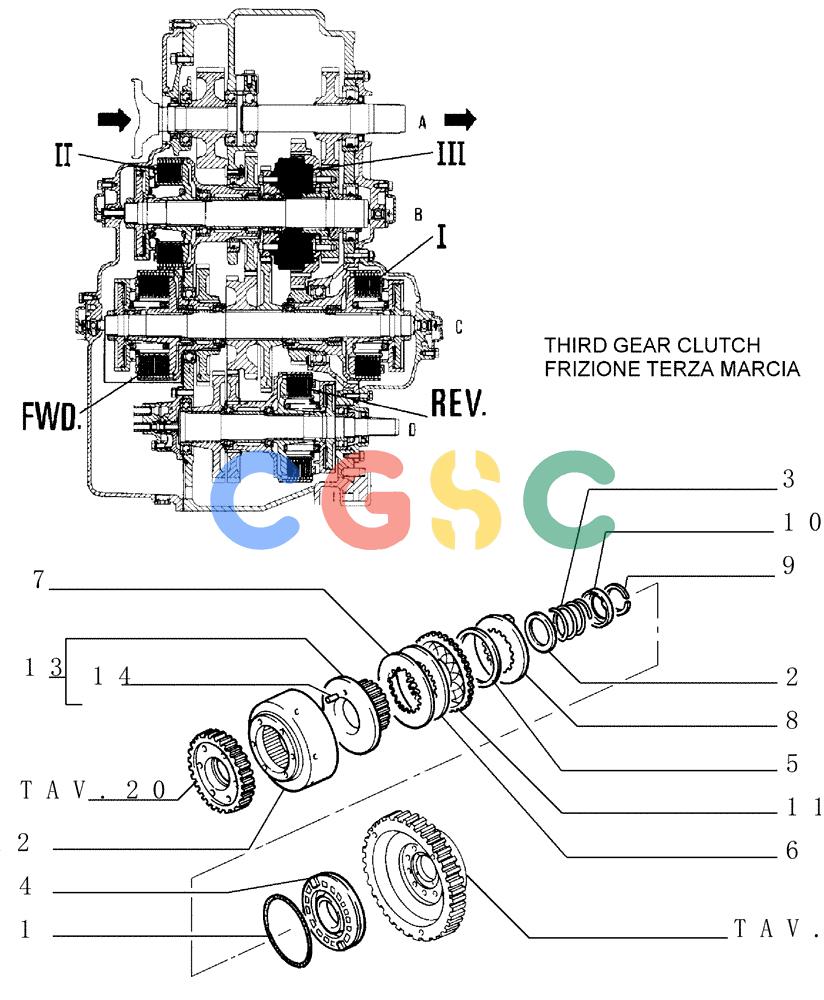 纽荷兰零件查询(FD145) - CRAWLER DOZER (N.A. VERSION) (10/98-) (1.211[19]) - TRANSMISSION - COMPONENTS New Holland Constructuion