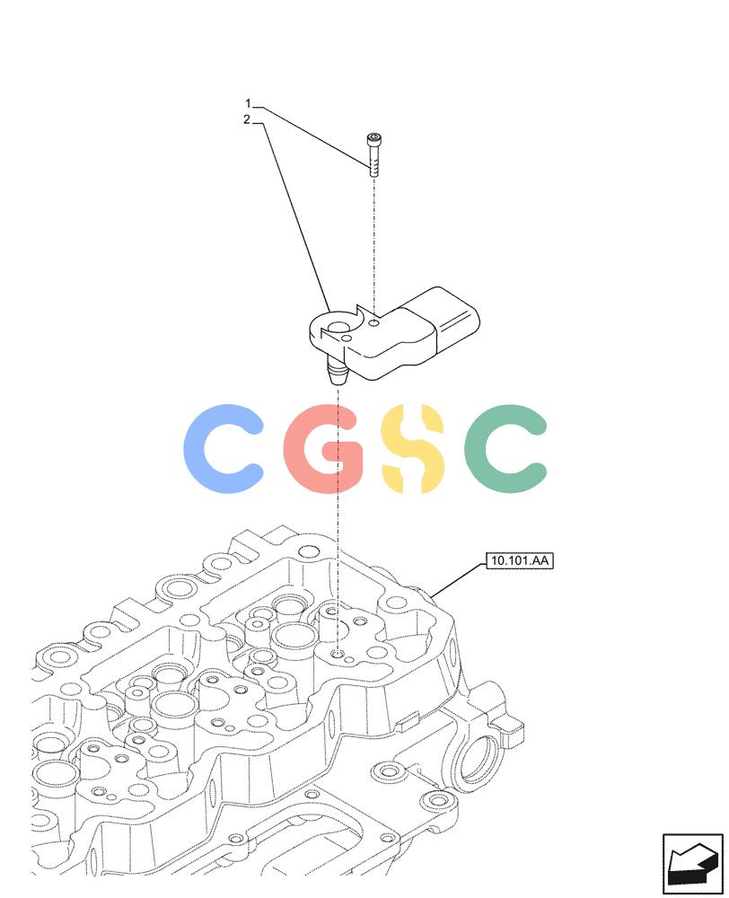 神钢零件查询(F4HFE613F B004) - ENGINE - 5801743984 - 47524029 (7/14-) (55.014.AD) - INTAKE AIR PRESSURE AND TEMPERATURE SENSOR Kobelco