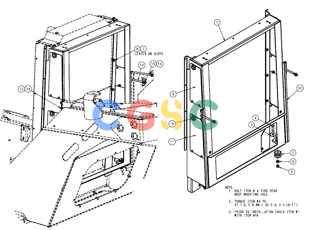 凯斯零件查询(FLX3510) - FLOATER (8/04-8/06) (02-020) - RADIATOR MOUNTING GROUP Case Agriculture