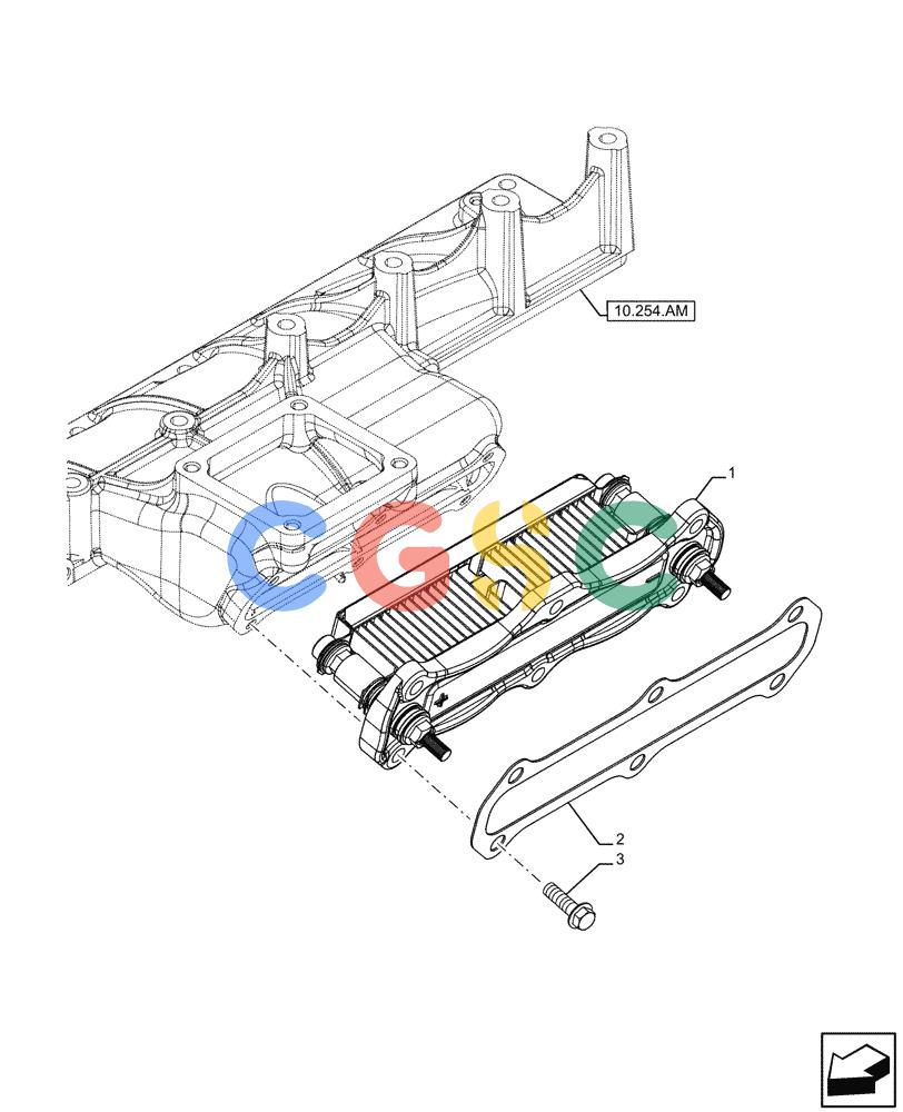 神钢零件查询(F4HFE613F B004) - ENGINE - 5801743984 - 47524029 (7/14-) (55.202.AA) - MANIFOLD, HEATER Kobelco