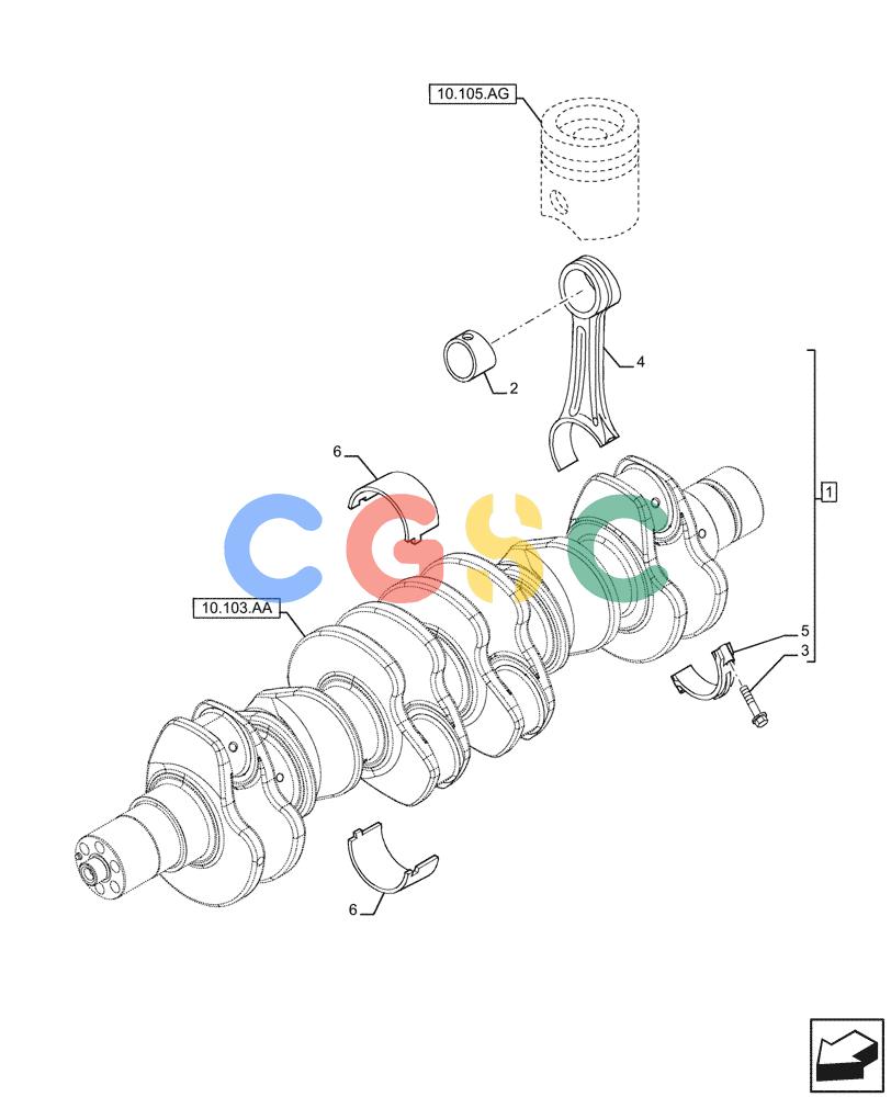 神钢零件查询(F4HFE613F B004) - ENGINE - 5801743984 - 47524029 (7/14-) (10.105.AB) - CONNECTING ROD Kobelco