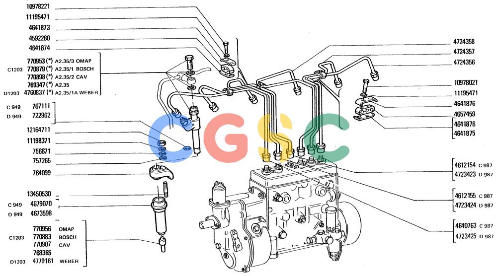 纽荷兰零件查询(FD20) - CRAWLER DOZER (A2.24[003]) - FUEL INJECTION SYSTEM New Holland Constructuion