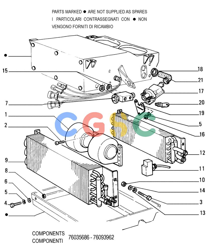 纽荷兰零件查询(FD255) - CRAWLER DOZER (N.A. VERSION) (7/95-) (9.665[06]) - AIR CONDITIONING - HEATER - OPTIONAL CODE 76020595 New Holland Constructuion