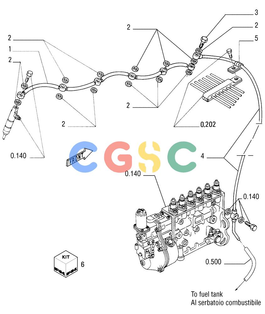 纽荷兰零件查询(FD255) - CRAWLER DOZER (N.A. VERSION) (7/95-) (0.203[01]) - PIPING - FUEL New Holland Constructuion