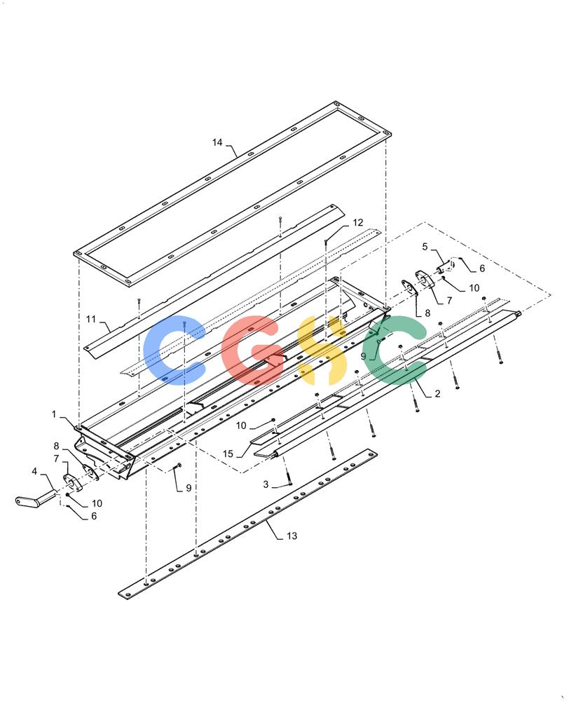 凯斯零件查询(4955) - PRECISION AIR CART (11/15-) (61.800.AC[02]) - NARROW HOPPER ASSY 350- 580 BUSHEL Case Agriculture